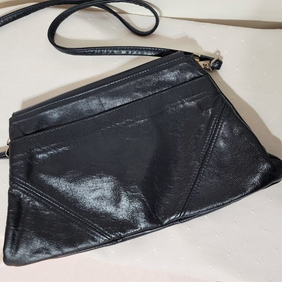 Authentic Vintage Brixton Canada Made Buttery Soft Black Leather Cowhide Purse - Picture 2 of 10
